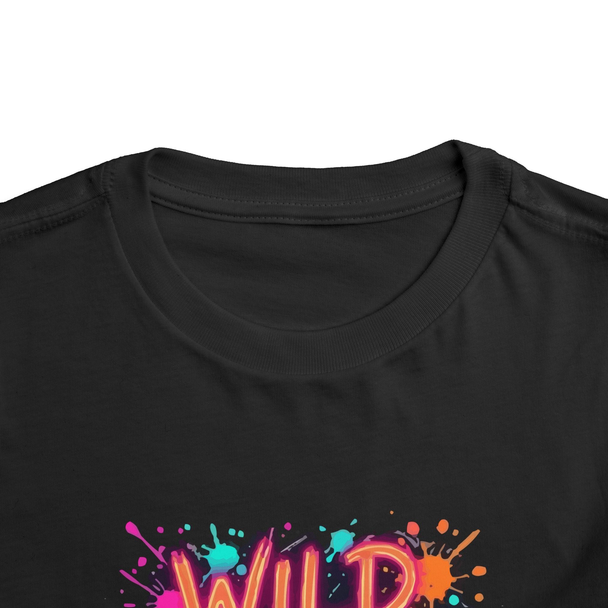 Wild One Toddler Tee – Neon Cow Skull Birthday Shirt