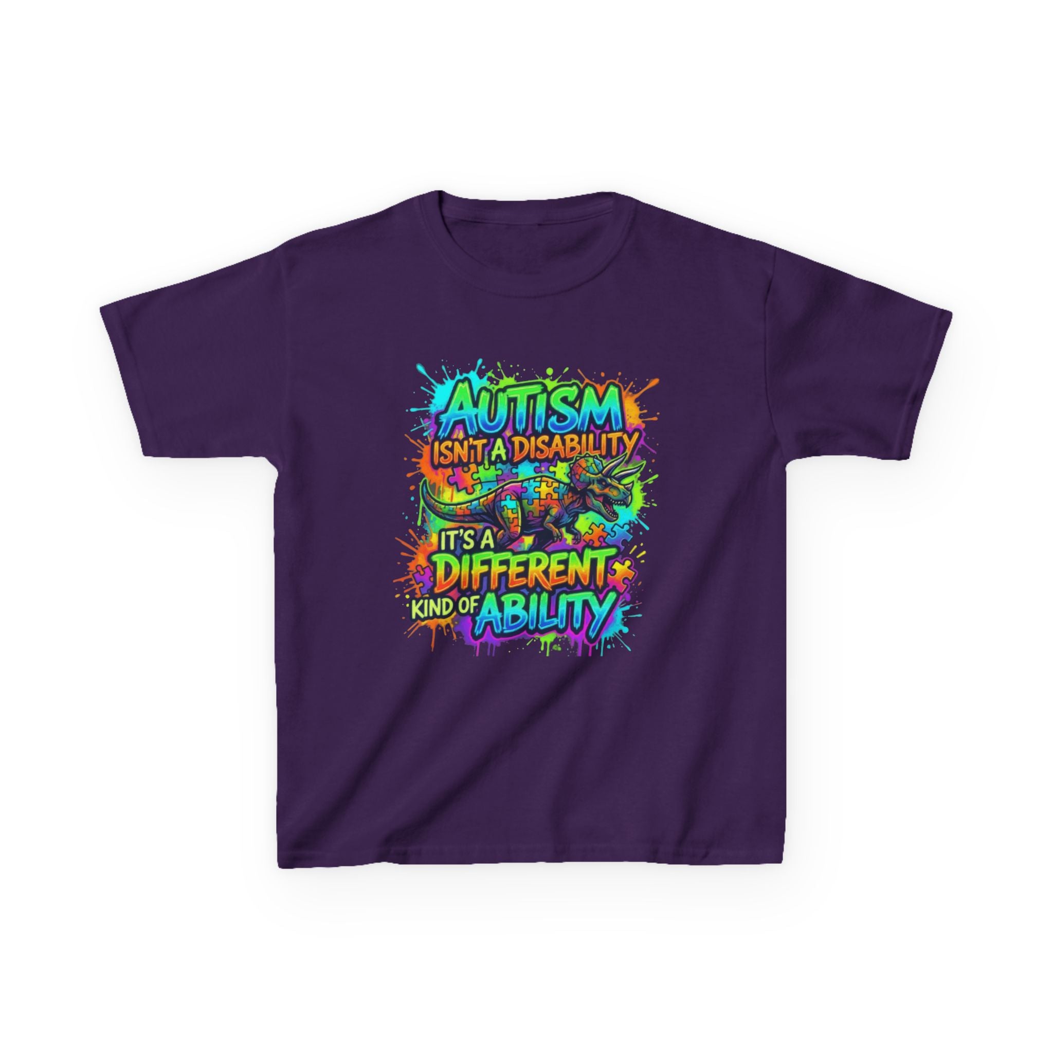 Kids Tee — "Autism Isn’t a Disability, It’s a Different Kind of Ability" Colorful Awareness Shirt
