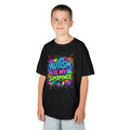Kids T-Shirt — "Autism Is My Superpower" Colorful Puzzle Splash Tee