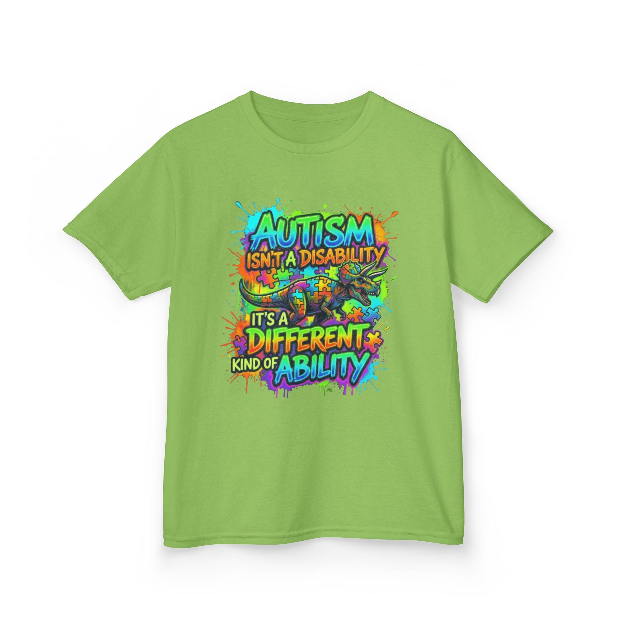 Kids Tee — "Autism Isn’t a Disability, It’s a Different Kind of Ability" Colorful Awareness Shirt
