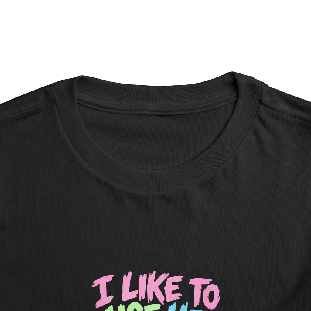 Toddler Tee - "I Like to Raise Hell" Cute Punk Vampire Graphic