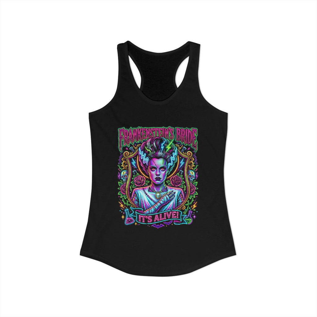 Frankenstein's Bride Racerback Tank — "It's Alive!" Retro Horror Graphic