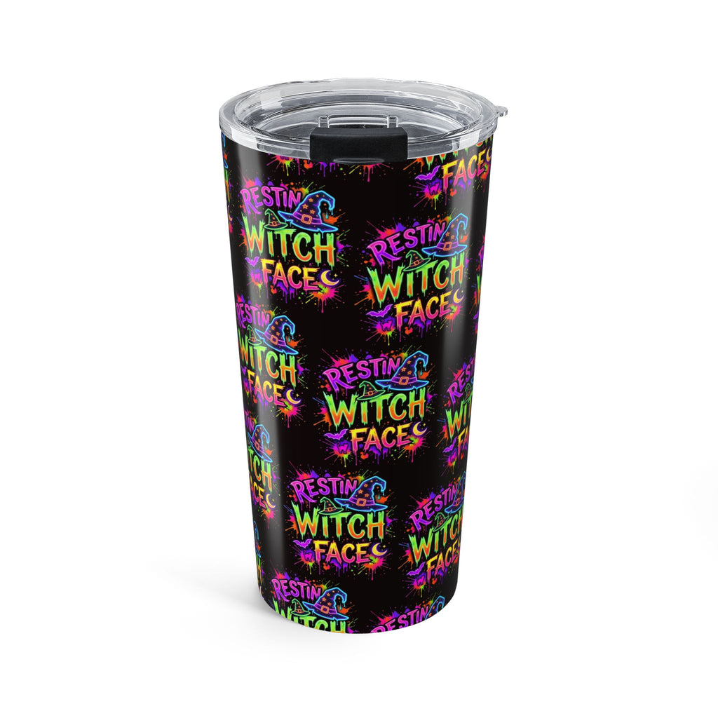 20oz Tumbler — 'Resting Witch Face' Colorful Halloween Travel Cup