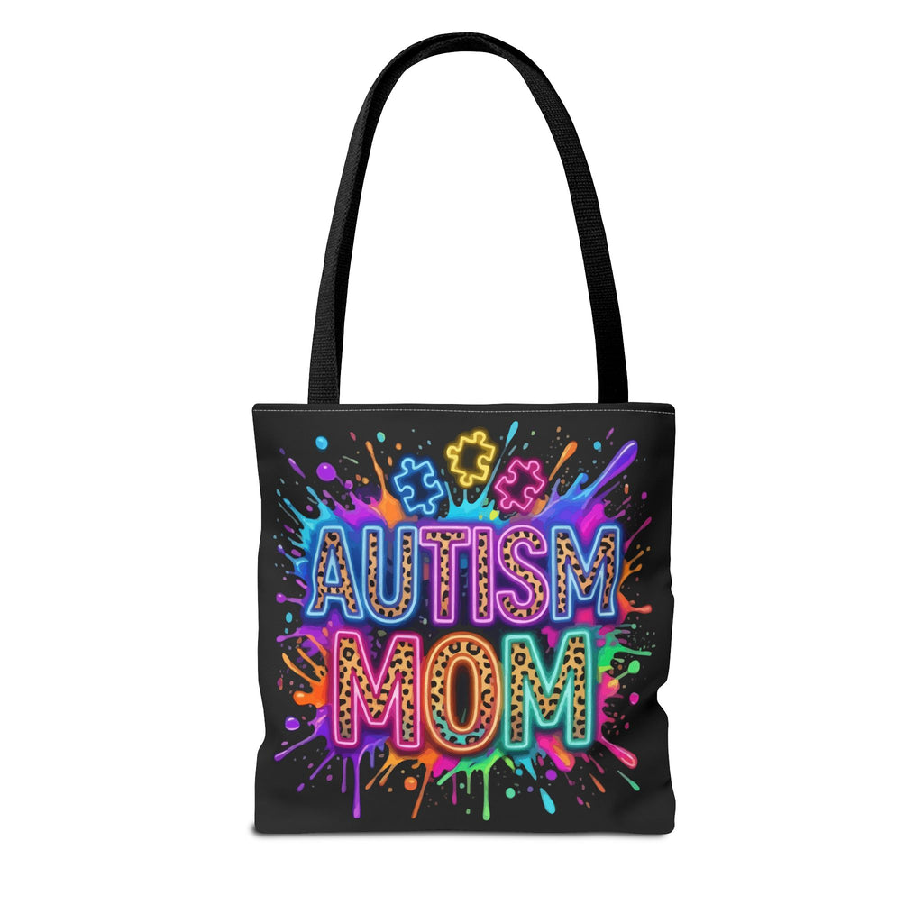 Autism Mom Tote Bag — Colorful Puzzle Piece Awareness Shopper