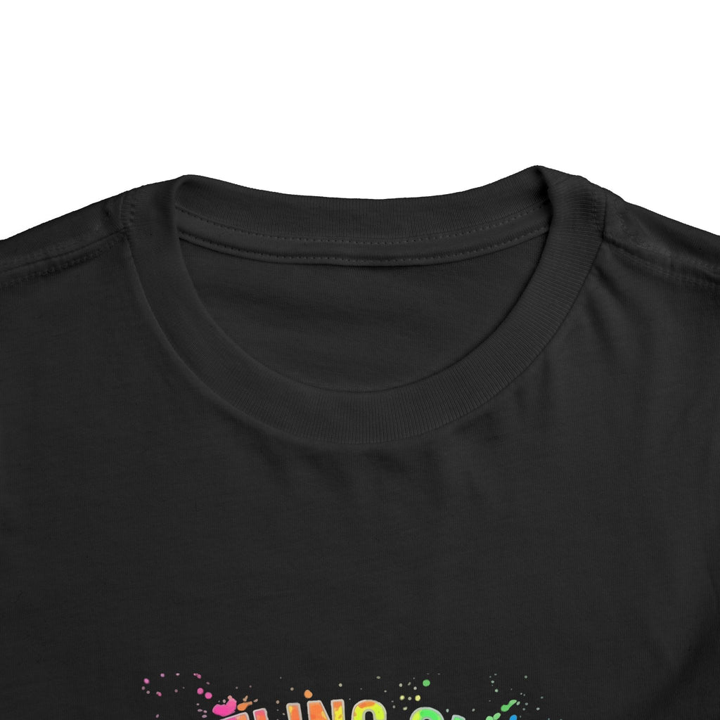 Toddler Tee — "Feeling Cute Might Throw a Tantrum Later, IDK" Rainbow Graphic