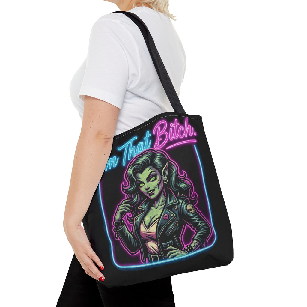 Tote Bag — "I'm That Bitch" Neon Pin-Up Tote