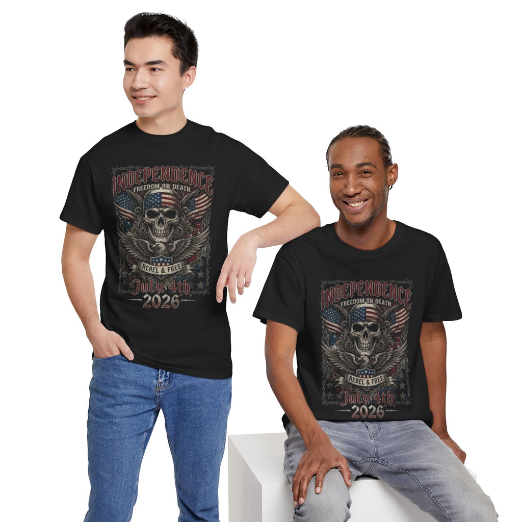 Independence Skull Tee — July 4th 2026 Patriotic Eagle Graphic T-Shirt