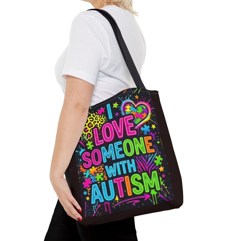 Love Someone with Autism Awareness Tote Bag