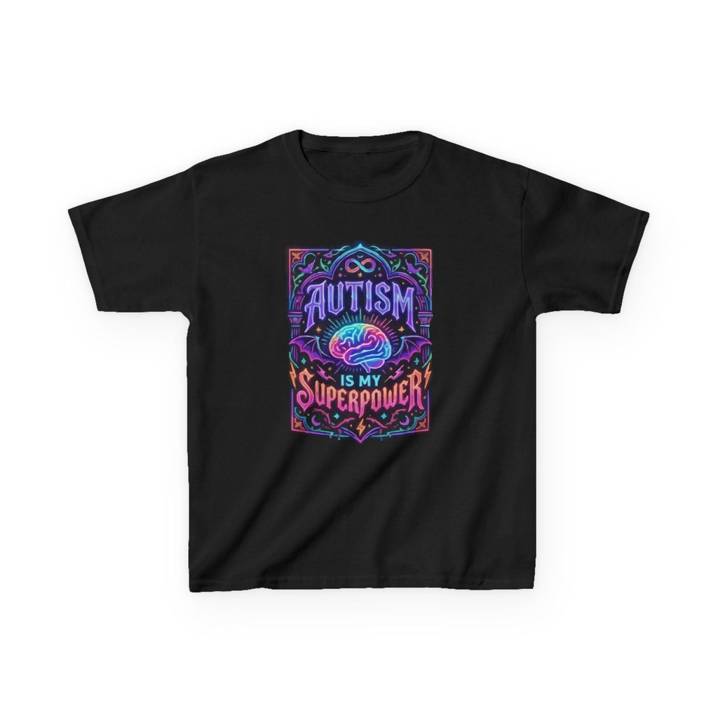 Kids Tee — "Autism Is My Superpower" Colorful Awareness Graphic