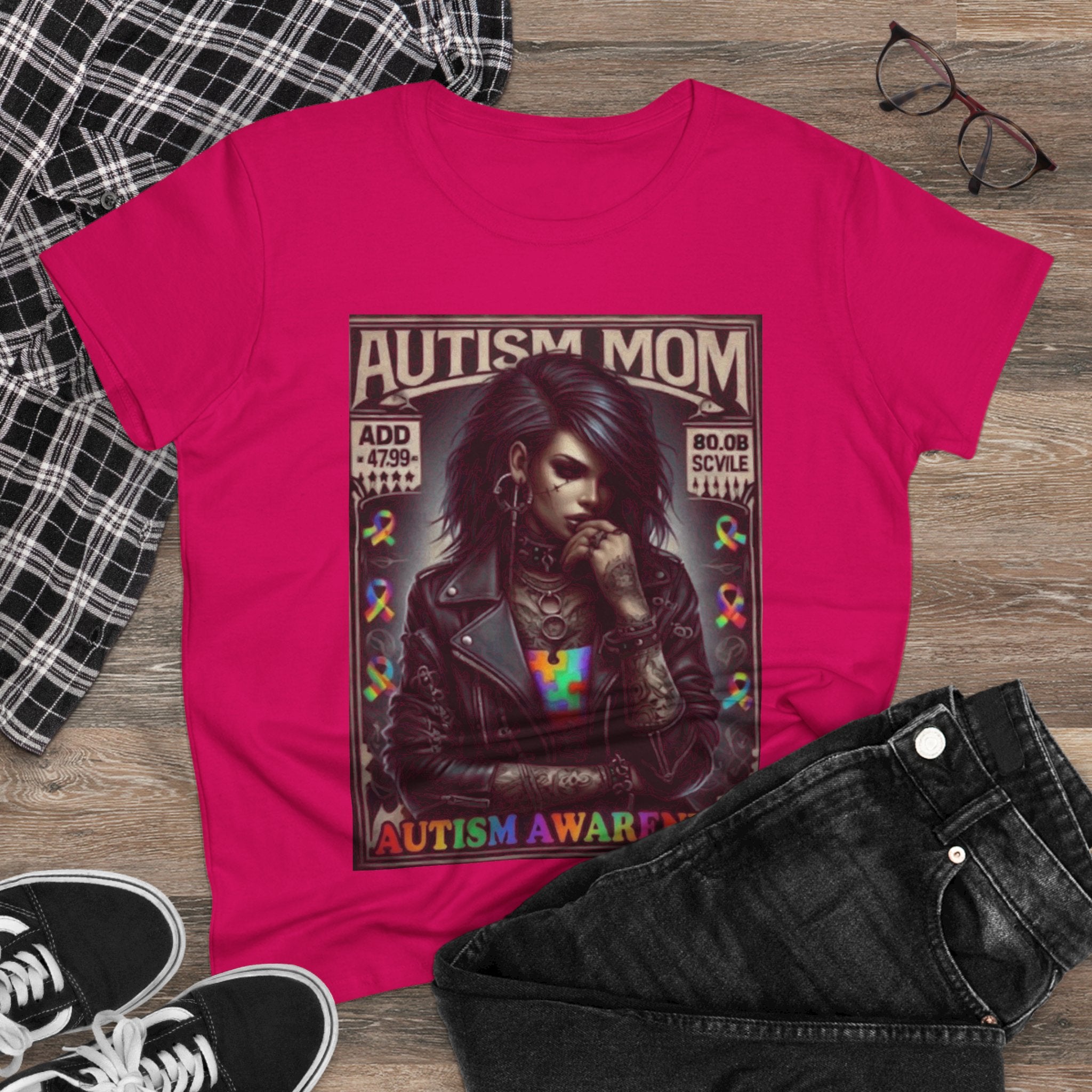 Autism Mom Tee — Gothic Rock Autism Awareness Women's T‑Shirt