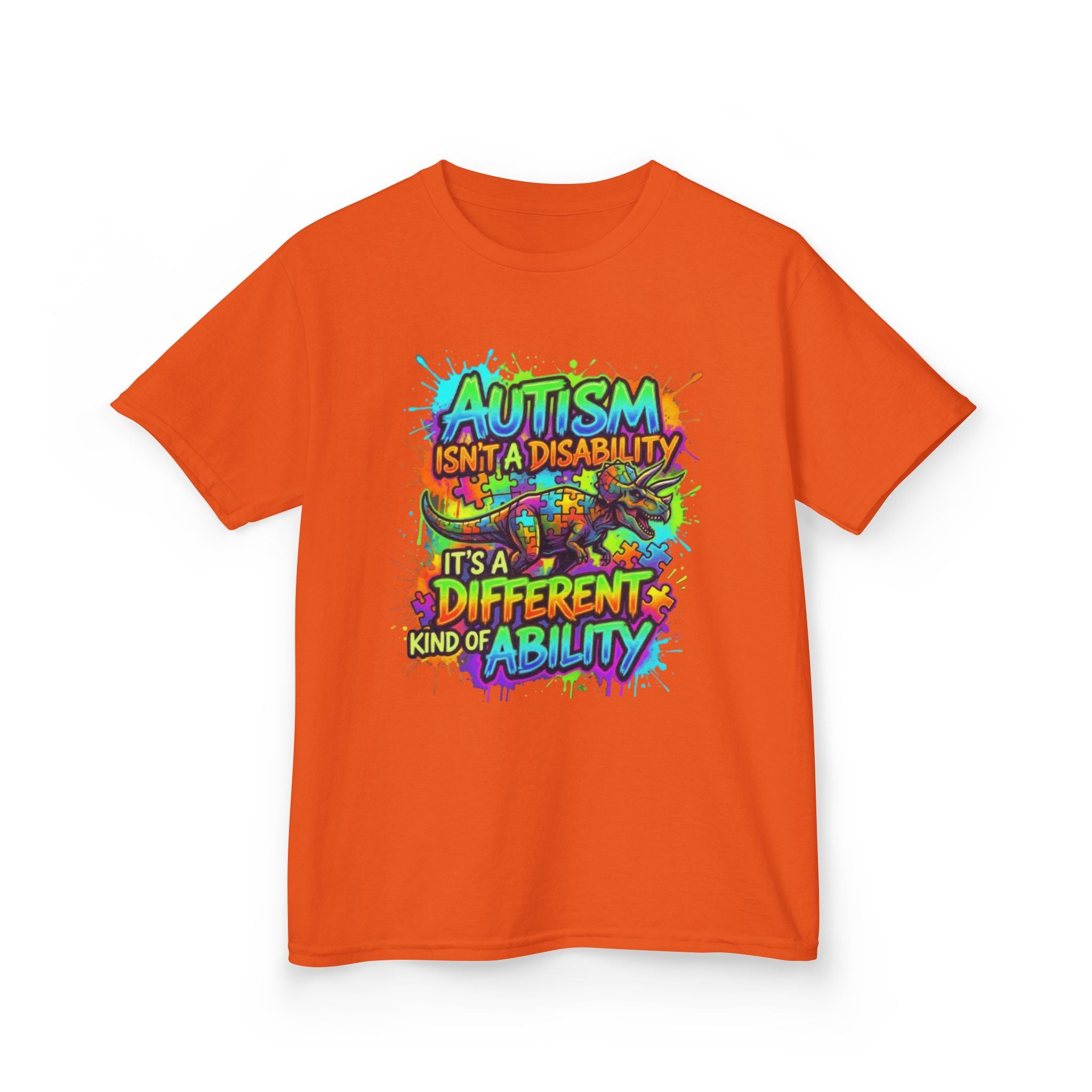 Kids Tee — "Autism Isn’t a Disability, It’s a Different Kind of Ability" Colorful Awareness Shirt