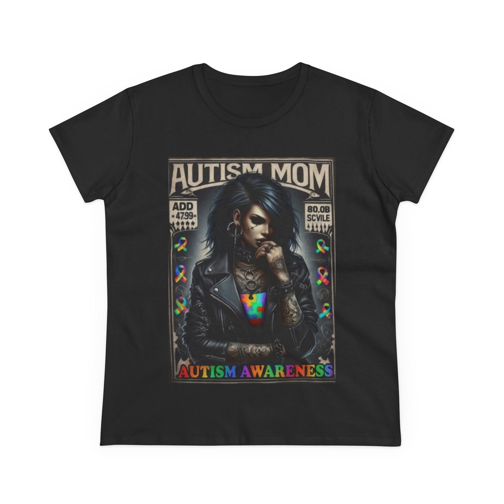 Autism Mom Tee — Gothic Rock Autism Awareness Women's T‑Shirt