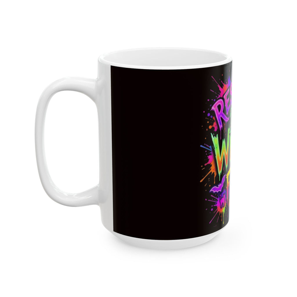 Ceramic Mug — "Restin' Witch Face" Neon Halloween Coffee Mug (11oz & 15oz)