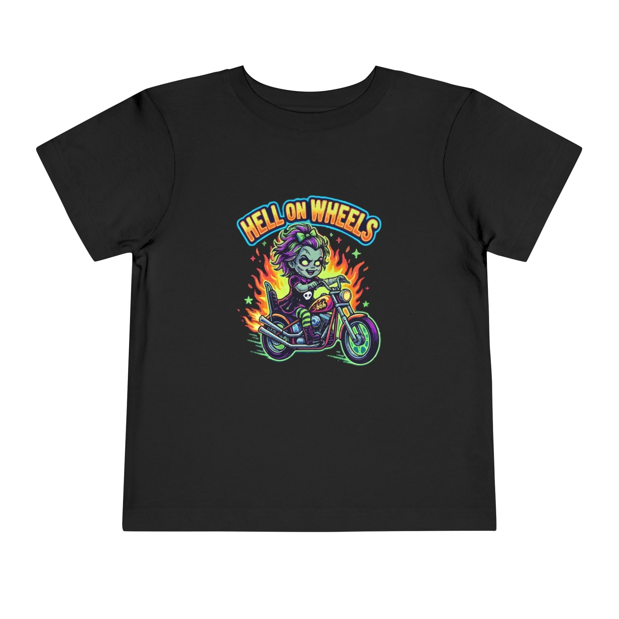 Toddler Tee — "Hell on Wheels" Baby Biker Shirt