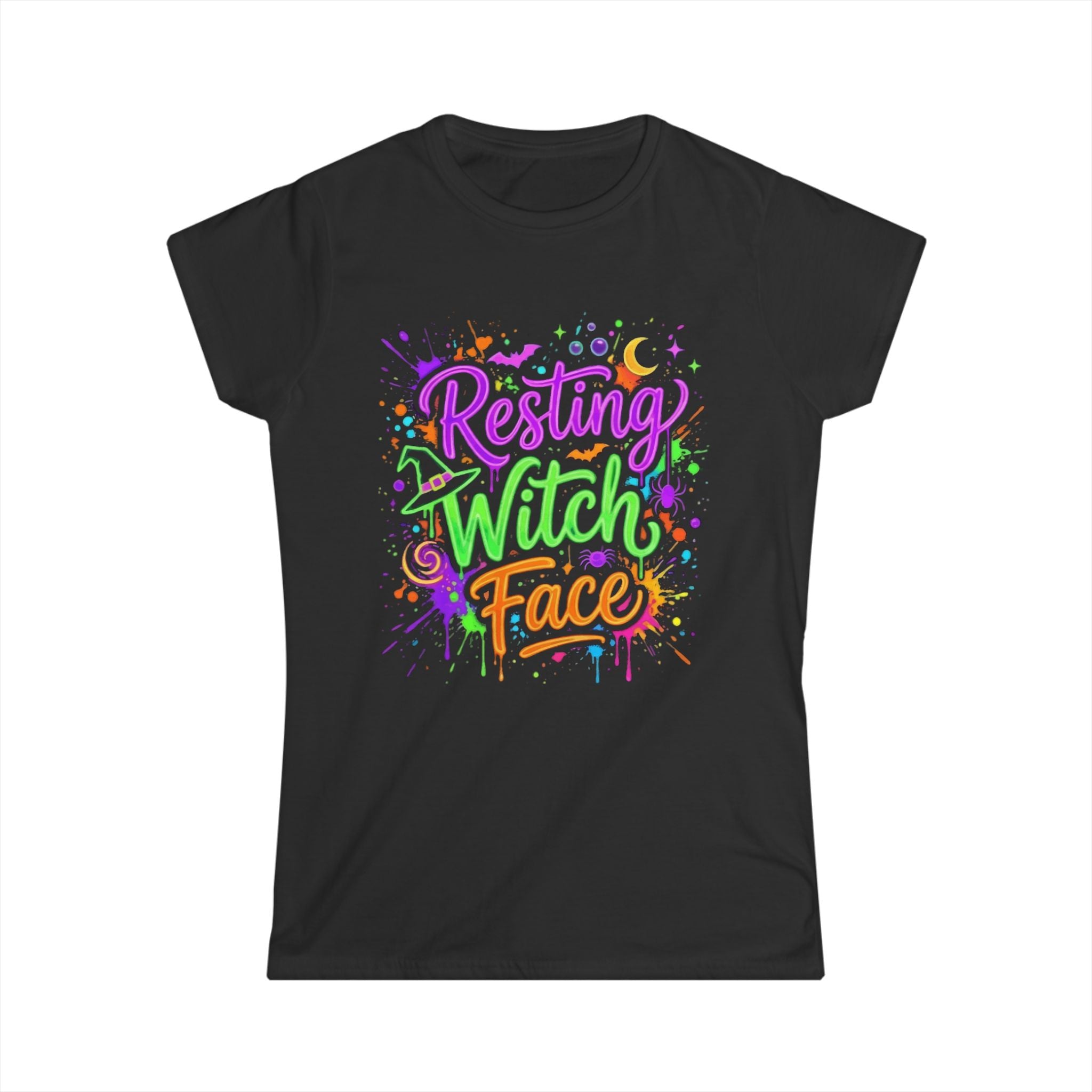 Resting Witch Face Tee — Women's Casual Gothic Graphic T-Shirt