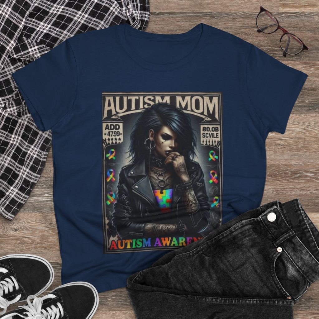 Autism Mom Tee — Gothic Rock Autism Awareness Women's T‑Shirt