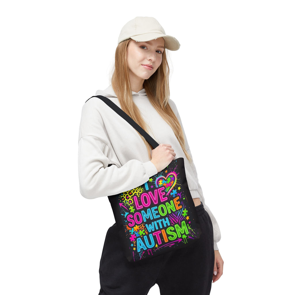 Love Someone with Autism Awareness Tote Bag