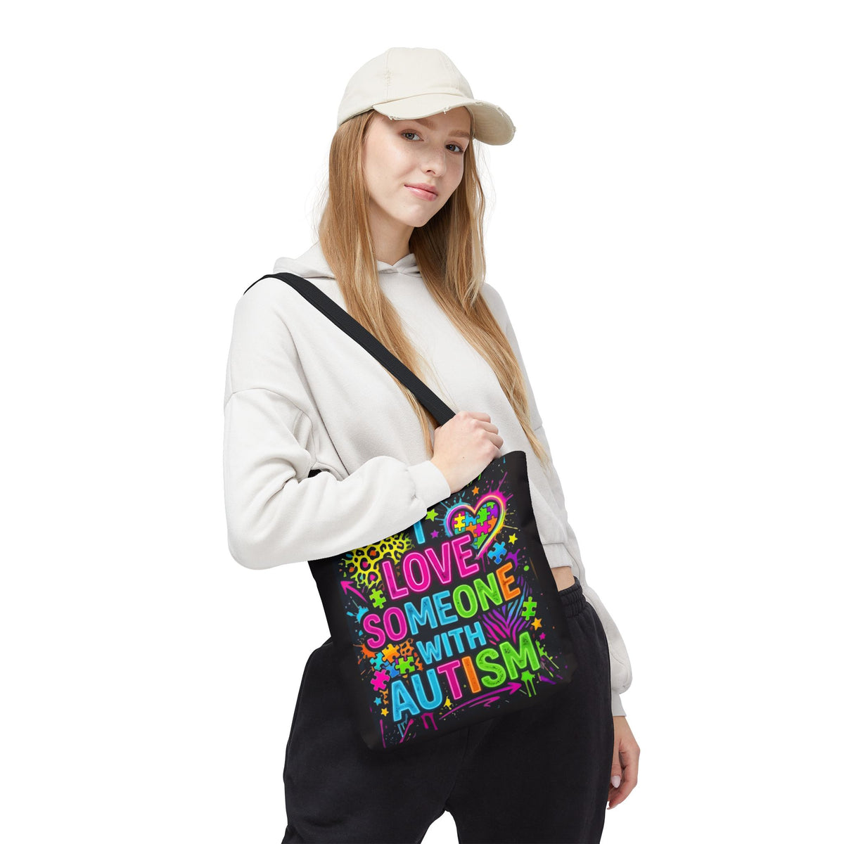 Love Someone with Autism Awareness Tote Bag