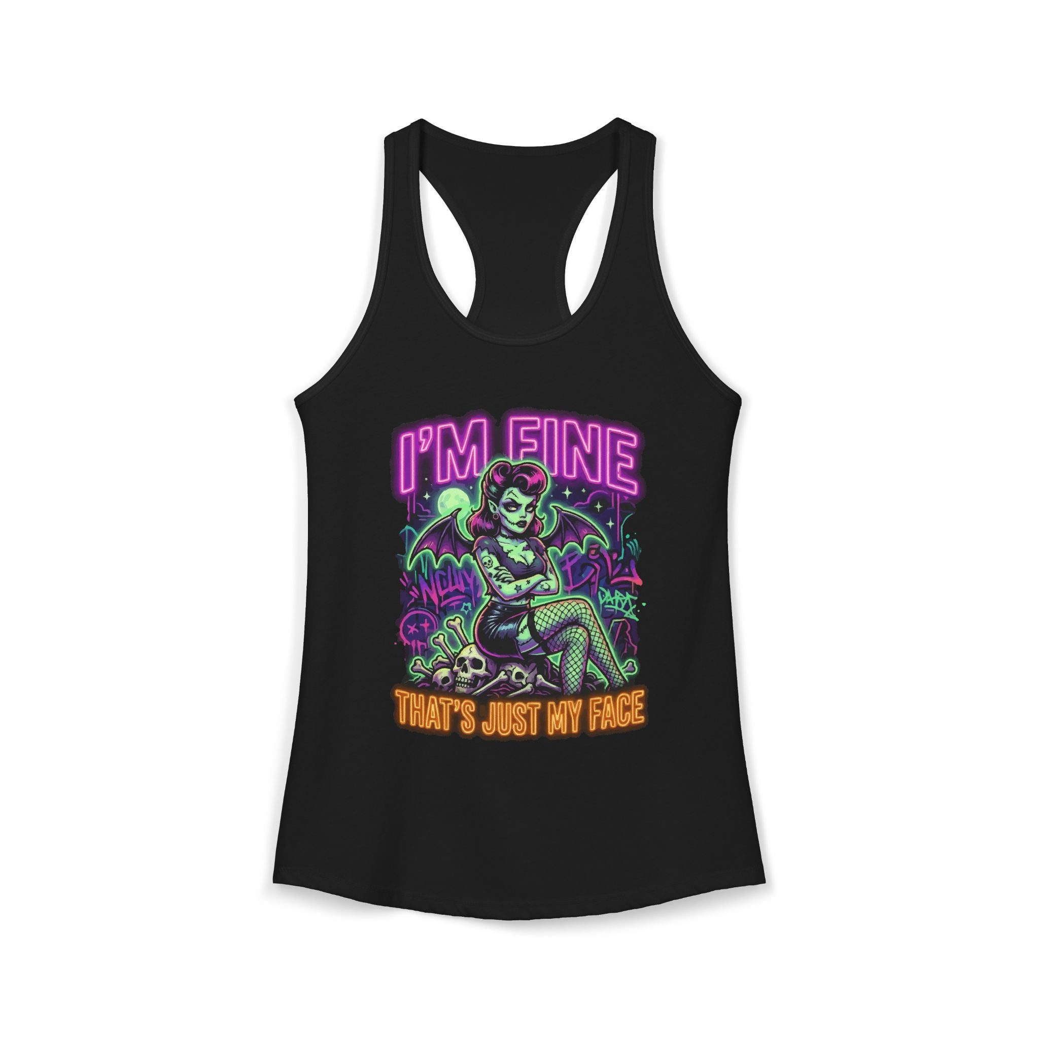I'm Fine That's Just My Face Women's Racerback Tank Top