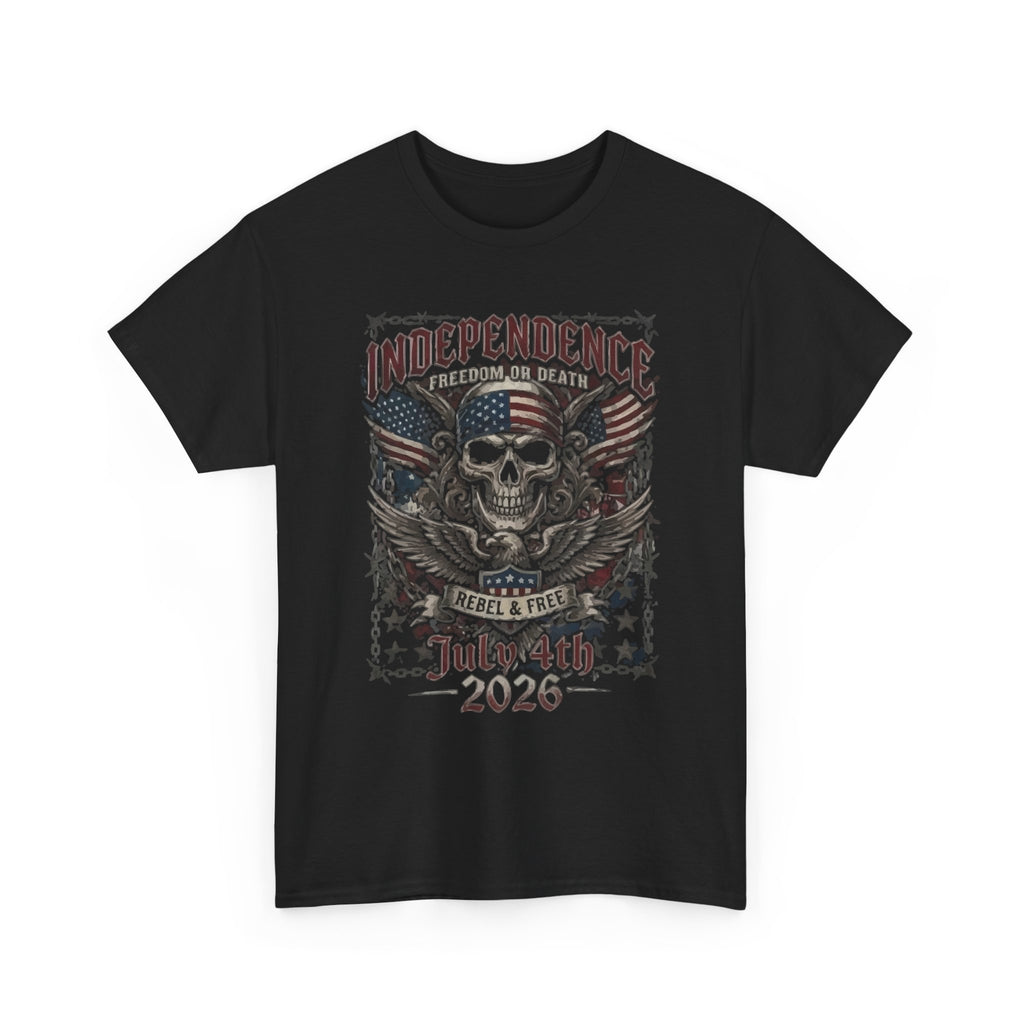 Independence Skull Tee — July 4th 2026 Patriotic Eagle Graphic T-Shirt
