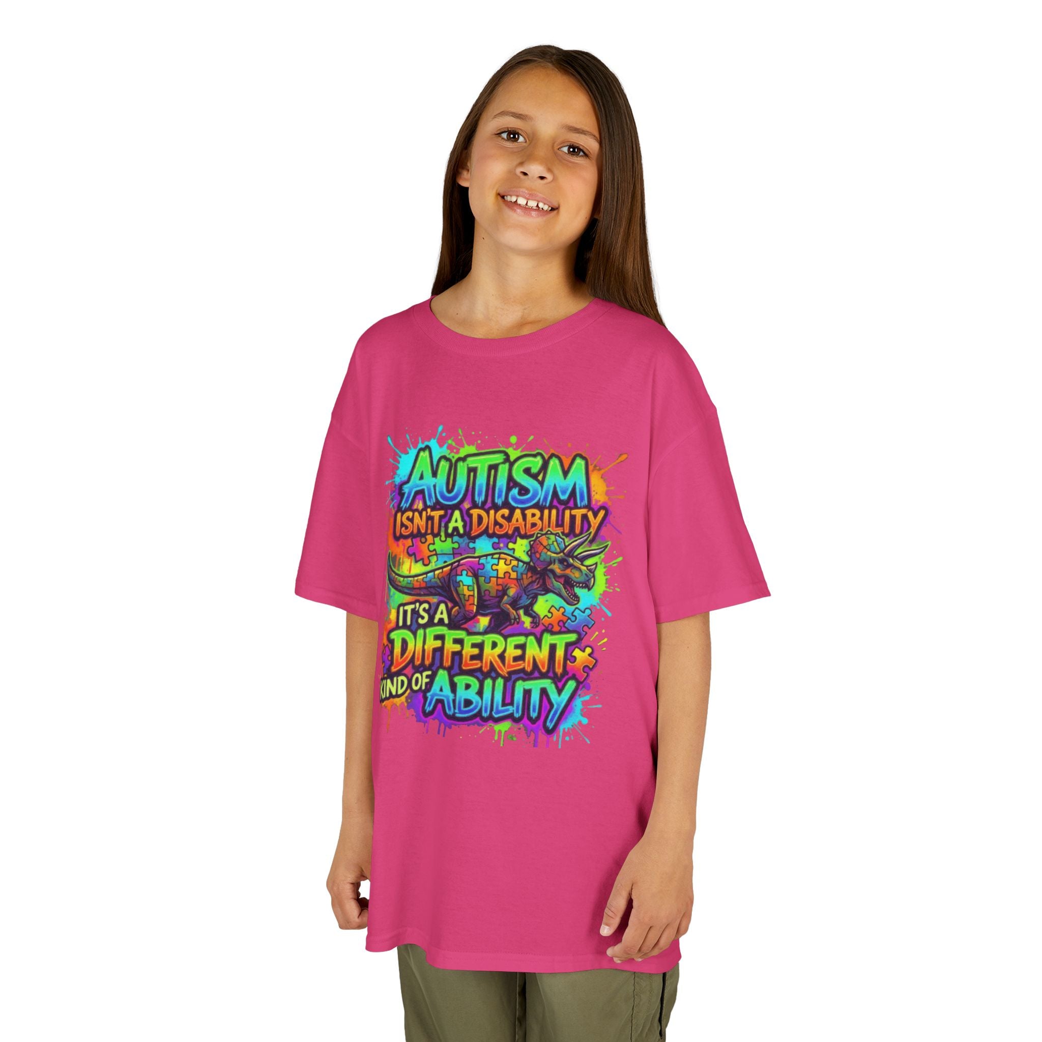 Kids Tee — "Autism Isn’t a Disability, It’s a Different Kind of Ability" Colorful Awareness Shirt