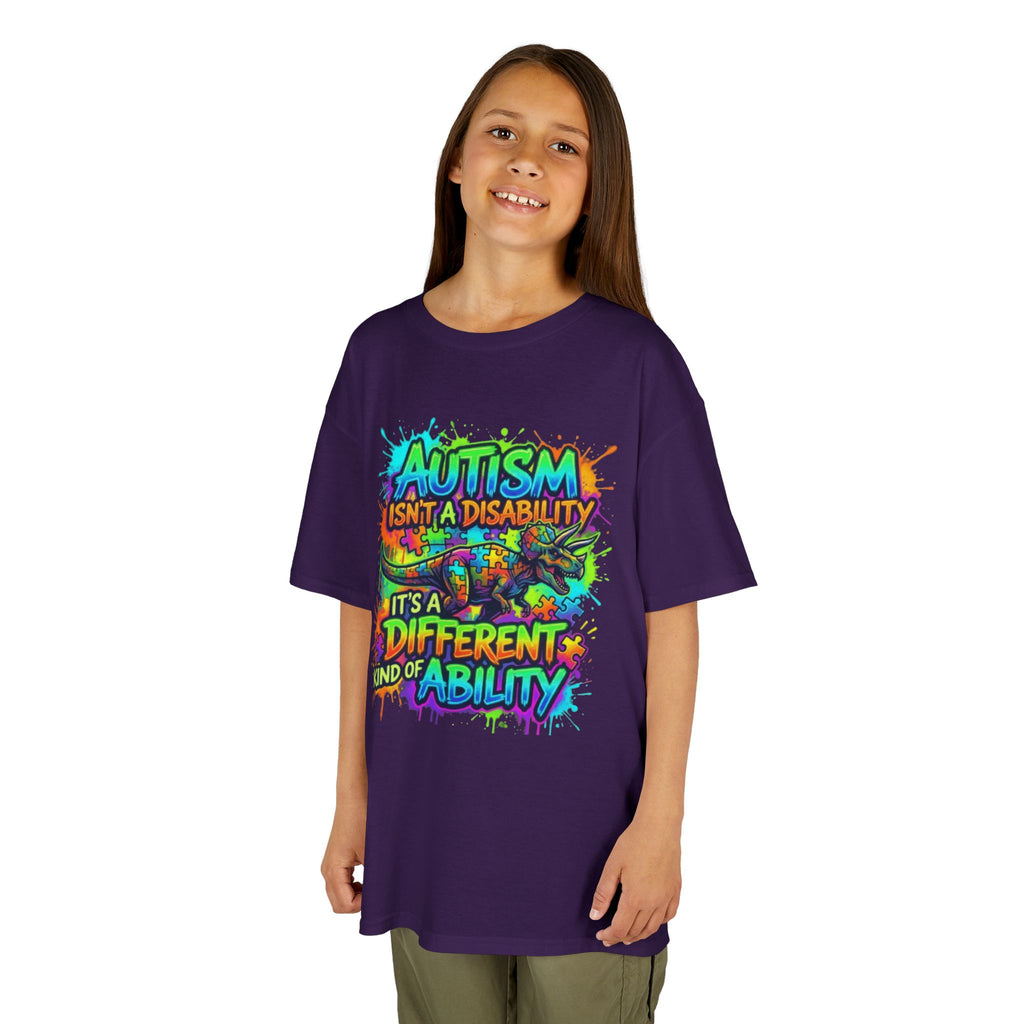Kids Tee — "Autism Isn’t a Disability, It’s a Different Kind of Ability" Colorful Awareness Shirt