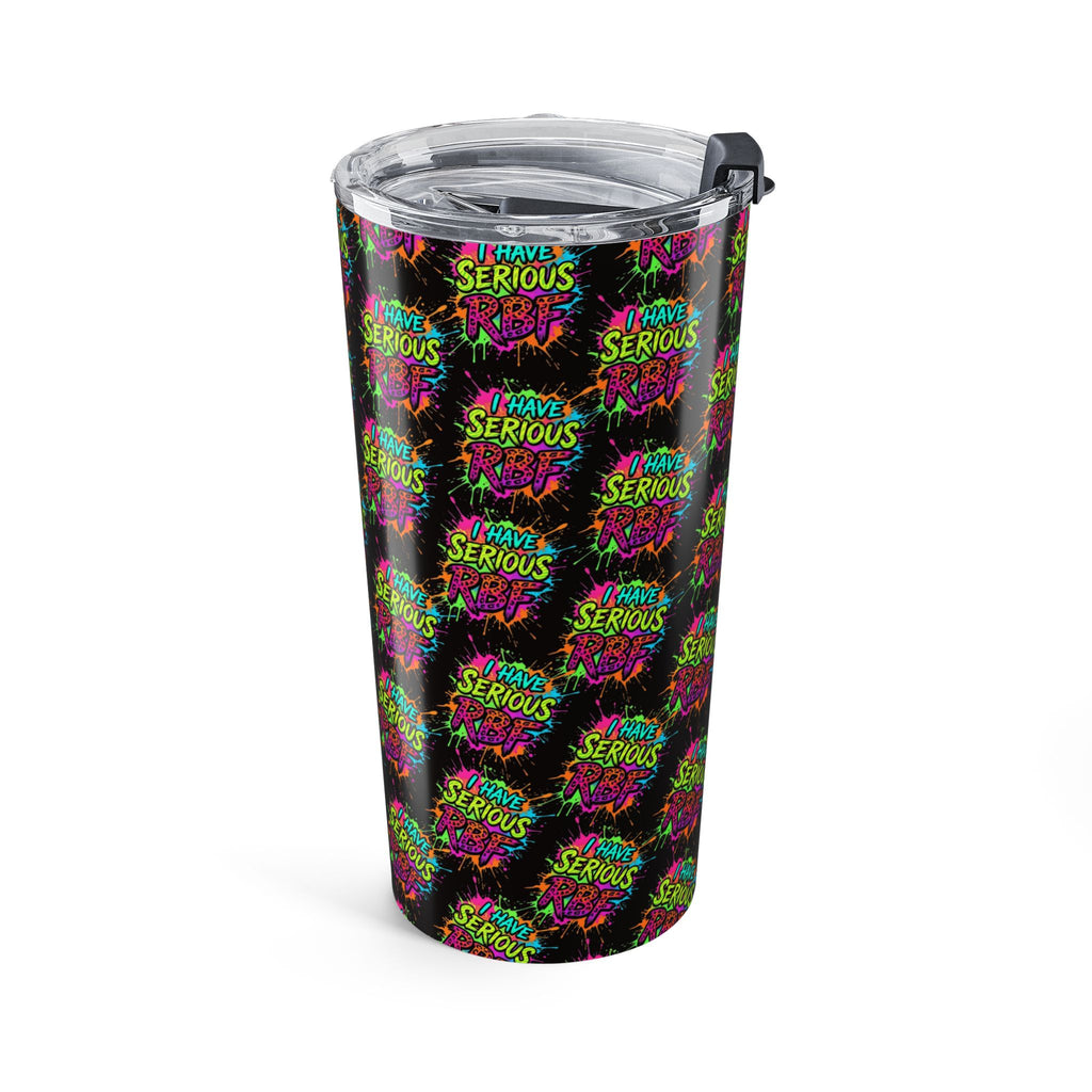 20oz Tumbler — 'Serious Vibes' Neon Tie-Dye Travel Mug
