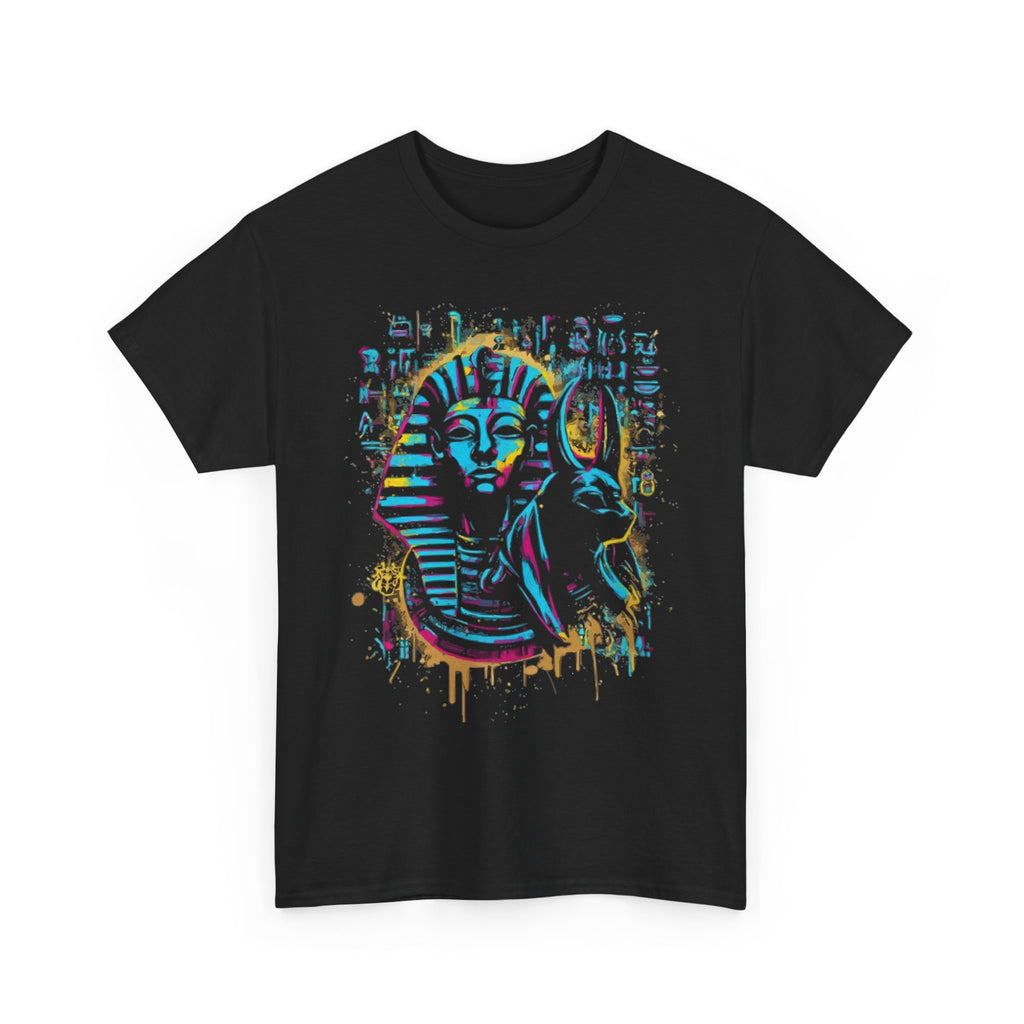 Pharaoh Street Art T-Shirt — Neon Egyptian King Graphic Tee