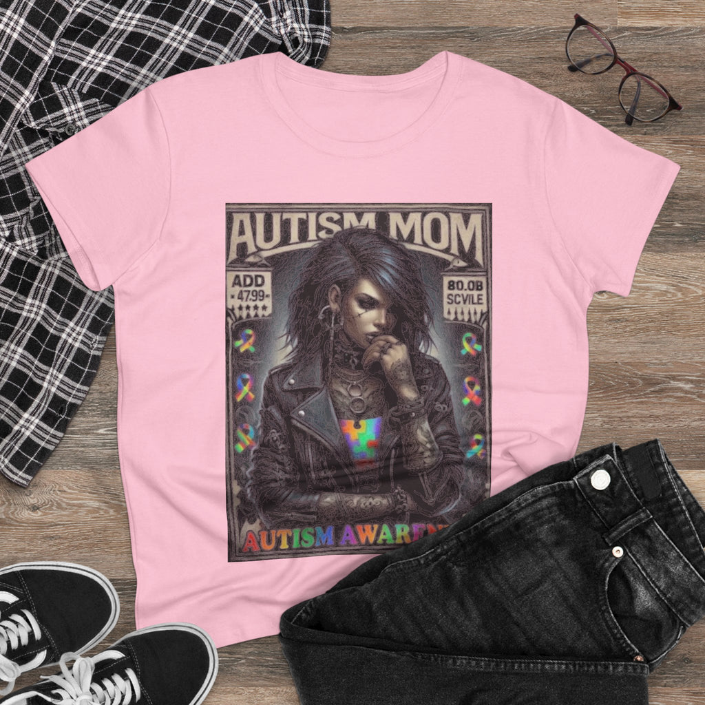 Autism Mom Tee — Gothic Rock Autism Awareness Women's T‑Shirt