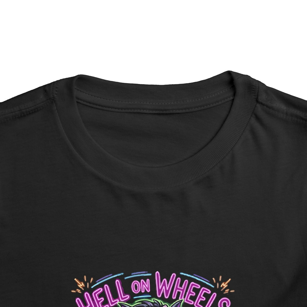 Ghoul Baby Toddler Tee — "Hell on Wheels" Cute Spooky Motorcycle Shirt