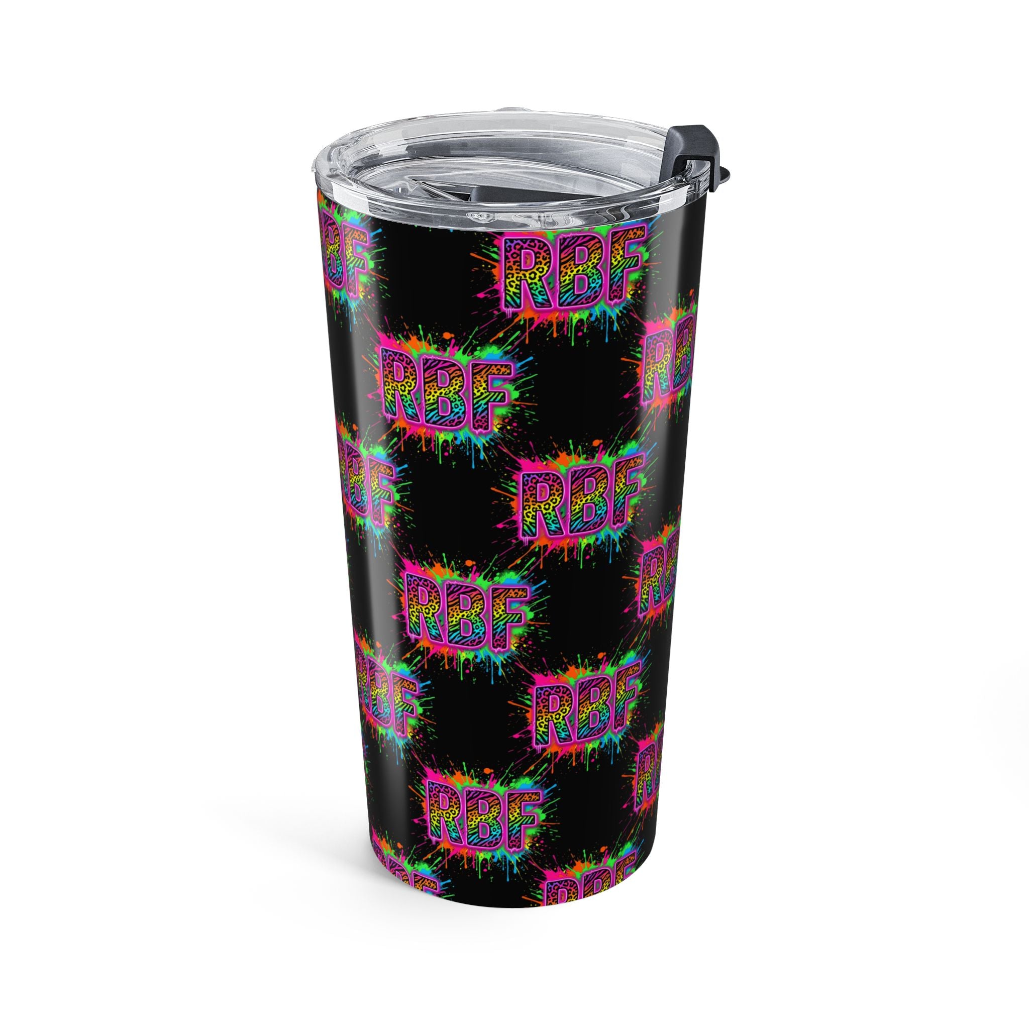 20oz Tumbler — Neon Drip "RBF" Stainless Steel Travel Cup