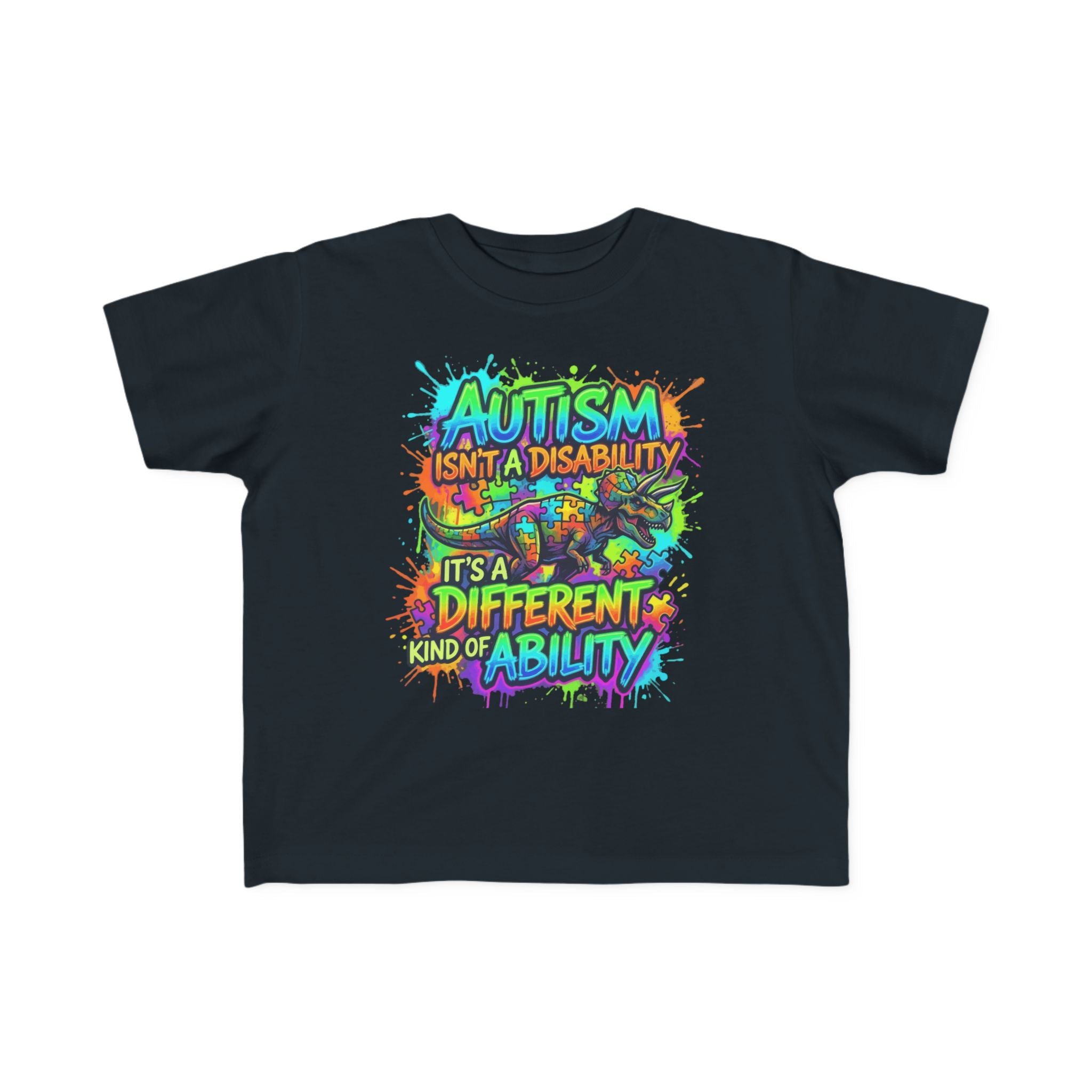 Autism Awareness Toddler Tee - "Autism Isn't a Disability, It's a Different Kind of Ability"
