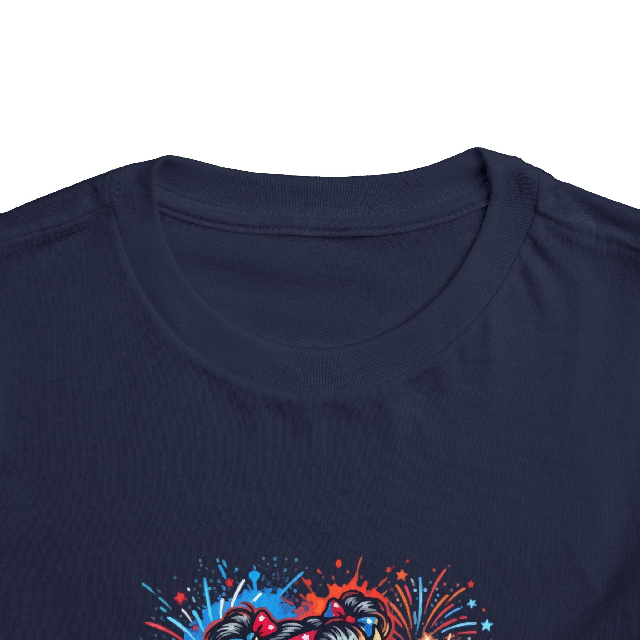 Toddler Tee — Cute Firework Monster "Light It Up" Graphic Shirt