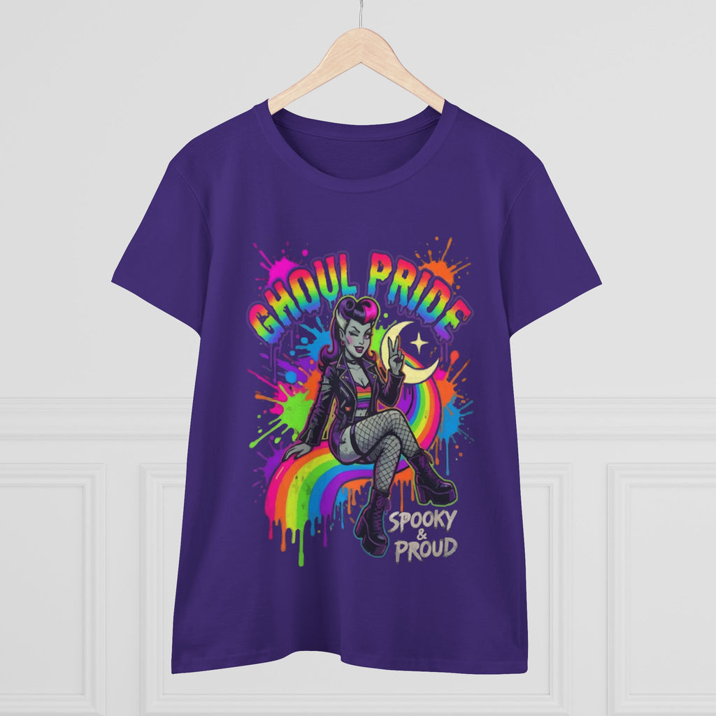 Ghoul Pride Rainbow Tee — Spooky Proud Halloween Shirt for Women
