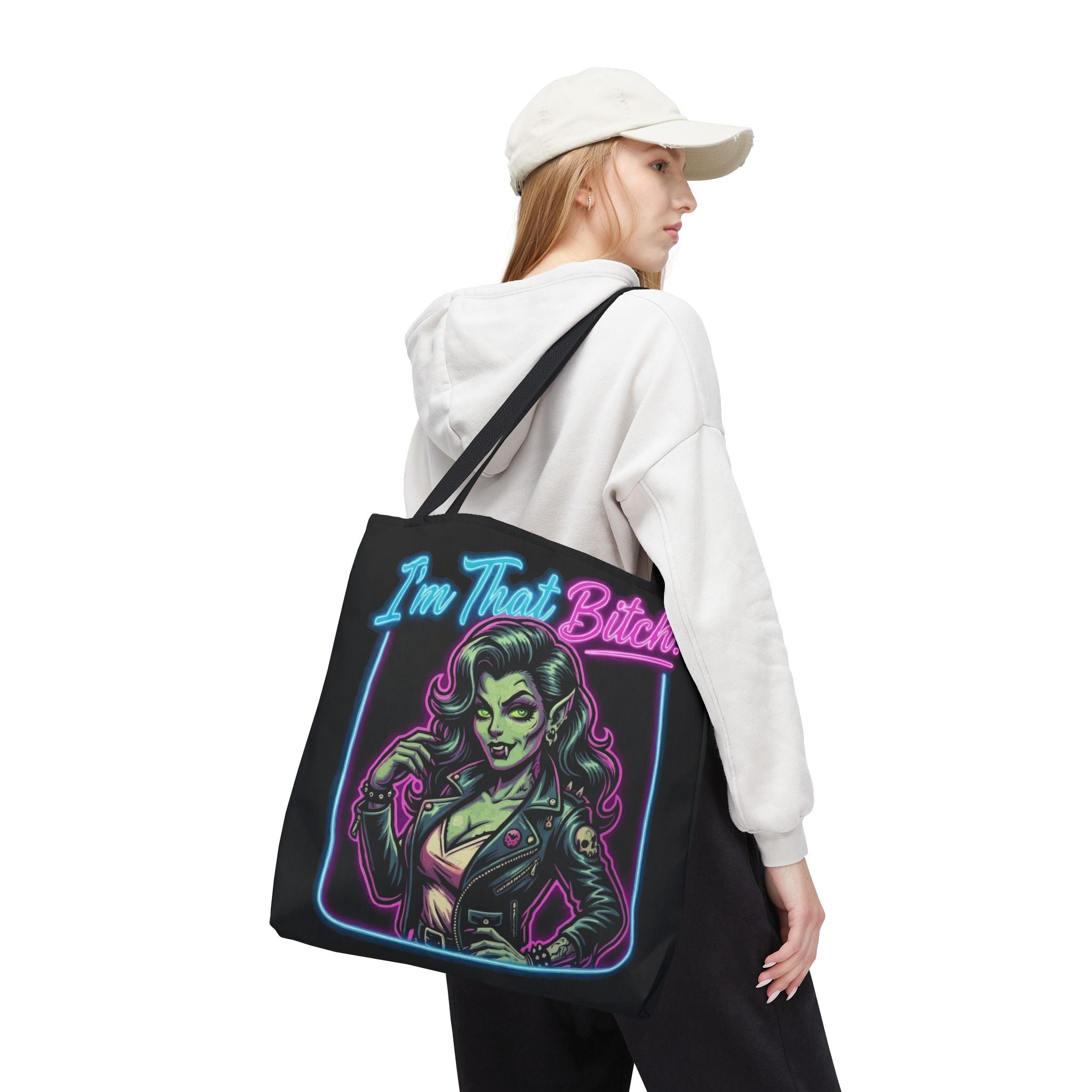 Tote Bag — "I'm That Bitch" Neon Pin-Up Tote