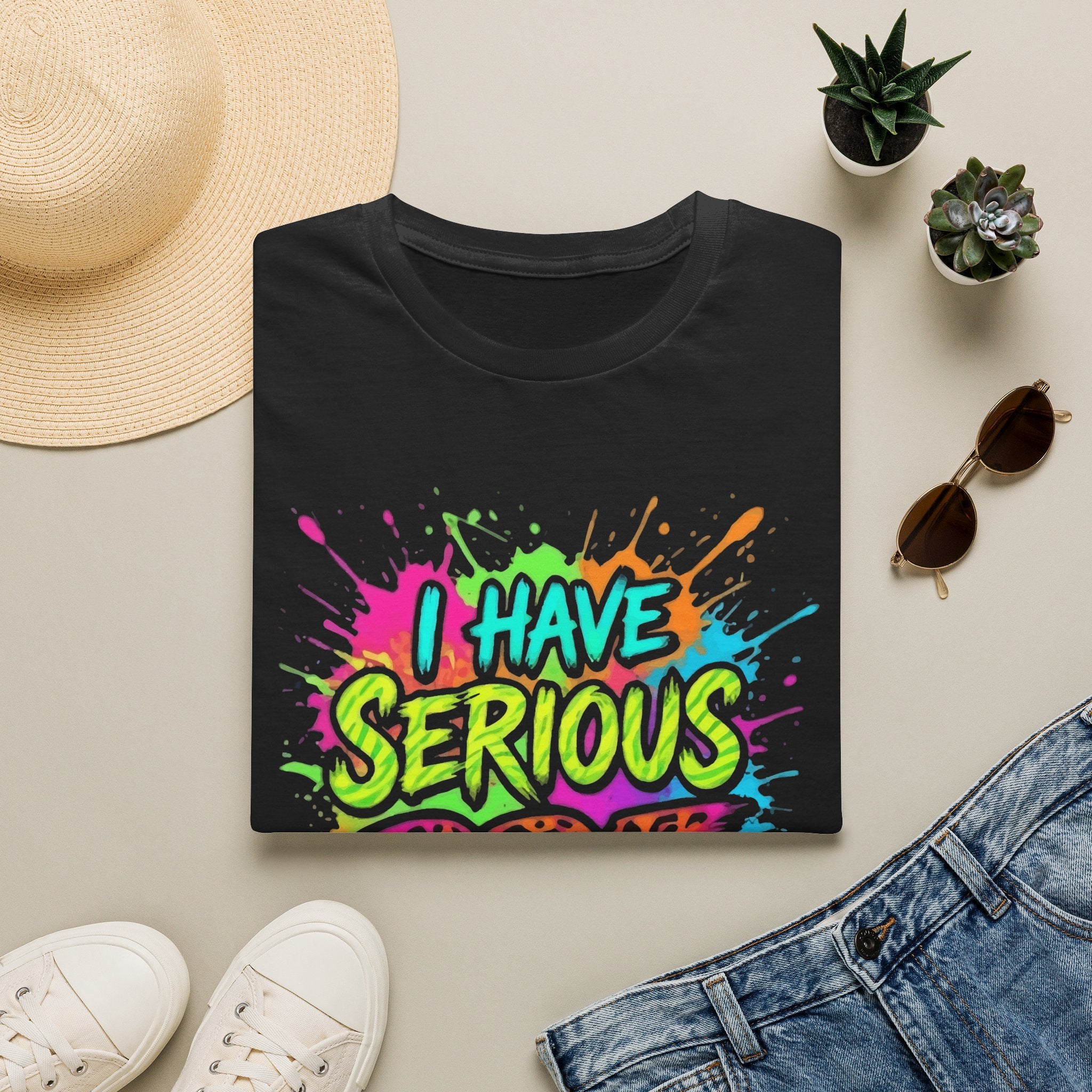 Serious RBF T-Shirt — Colorful Graffiti "I Have Serious RBF" Tee