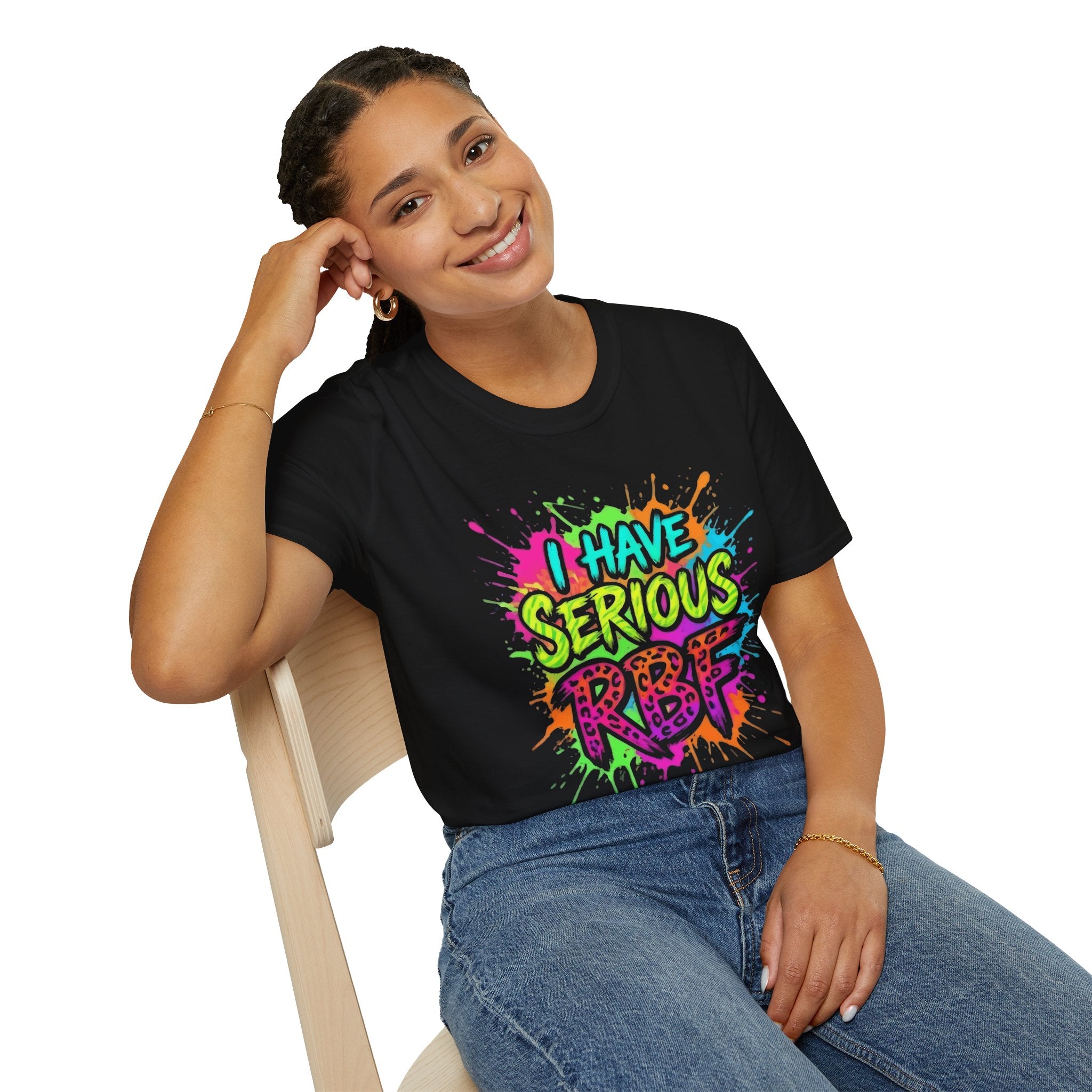 Serious RBF T-Shirt — Colorful Graffiti "I Have Serious RBF" Tee