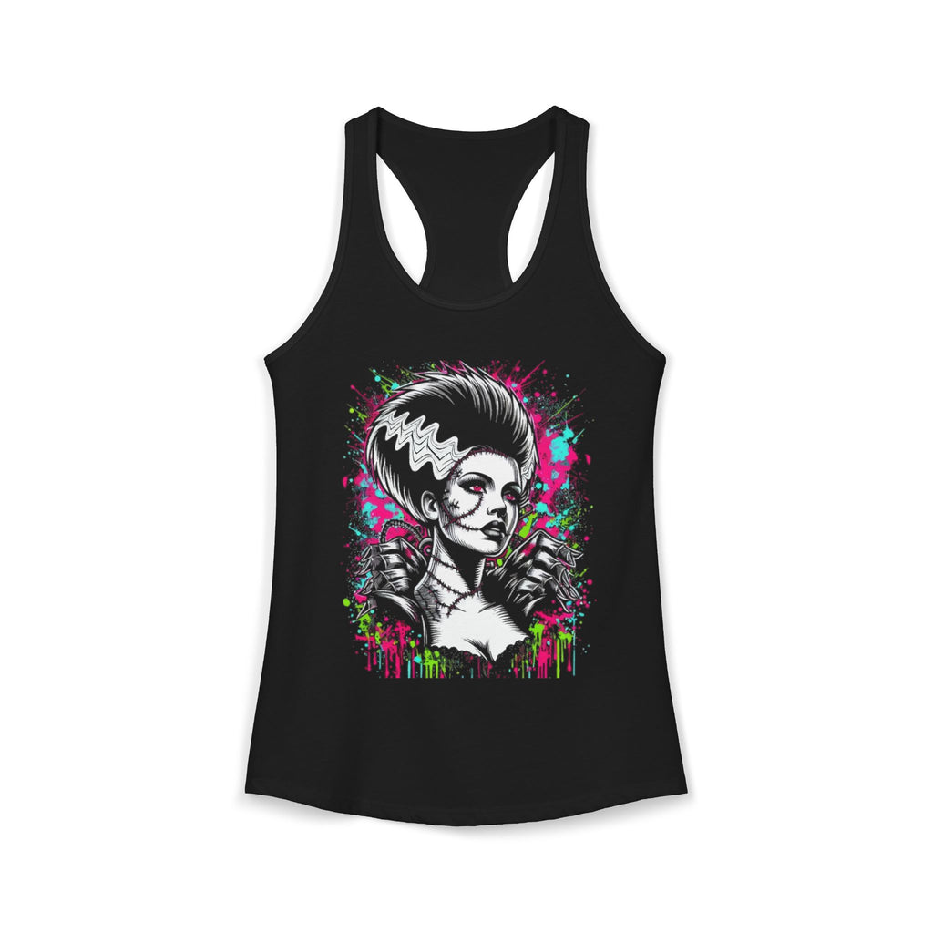 Bride of Frankenstein Women's Racerback Tank — Bridal Halloween Tank Top